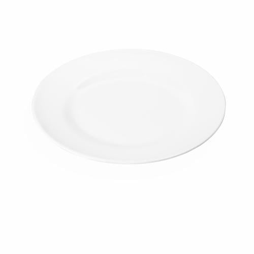 صحن ميلامين ابيض دائري مسطح 23سم(203)