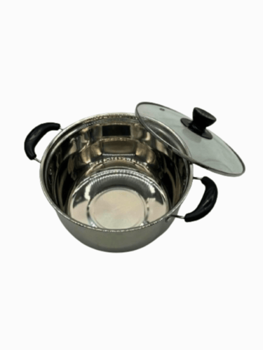 طقم قدور أستيل 5 قطع يد بلاستيك