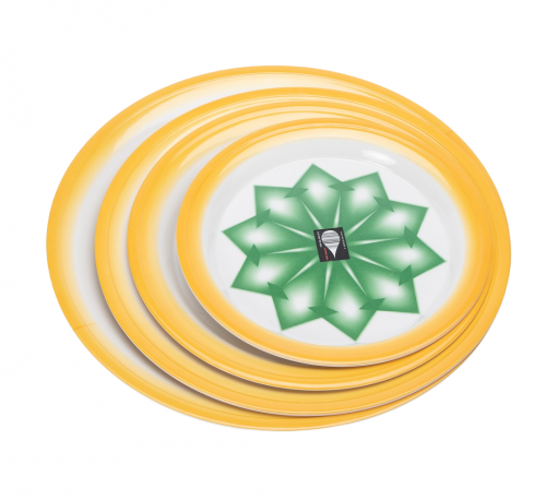 تباسي تقديم ميلامين رسم الغضار اخضر