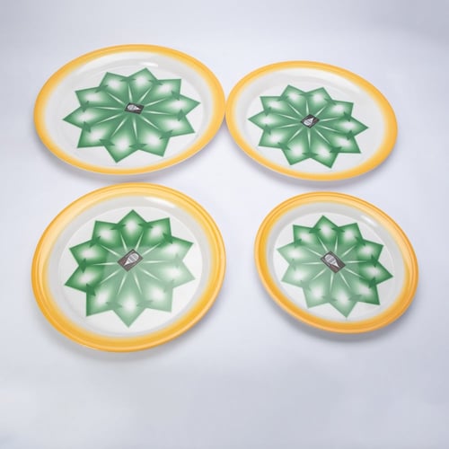 تباسي تقديم ميلامين رسم الغضار اخضر