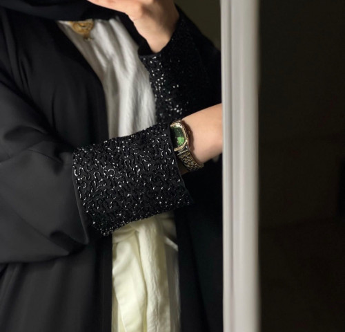 عباية شك قماش كريب