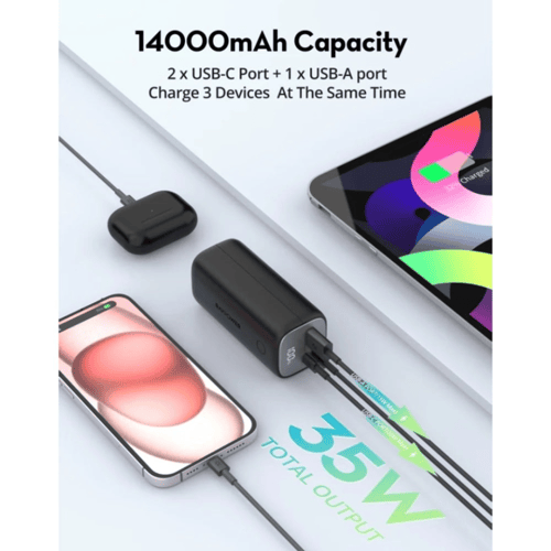 راف باور - بطارية متنقلة بسعة 14,000 ملي امبير بقو...