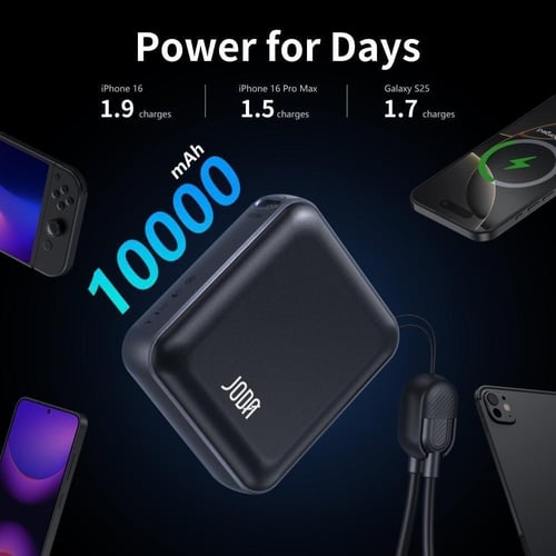 جودا - بطارية متنقلة بسعة 10000 بقوة 22.5 واط بمنف...