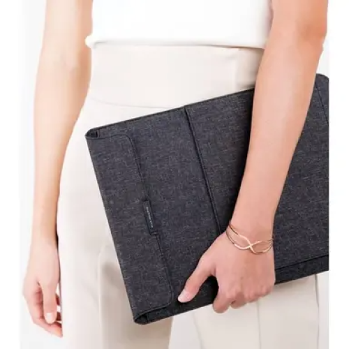 شنطة لابتوب ماك بوك مقاومة للماء رمادي غامق ڤيڤا م...