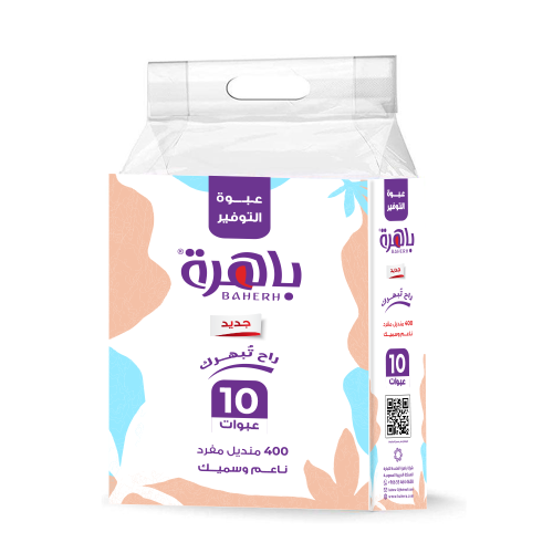 مناديل باهرة مفرد ناعم وسميك - 400 منديل × 10 عبوا...