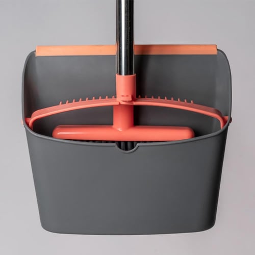 باهرة طقم مكنسة وجاروف بمقبض طويل لتنظيف جميع الار...