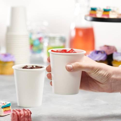 باهرة أكواب ورقية أبيض سميكة 8 انز - 50 حبة