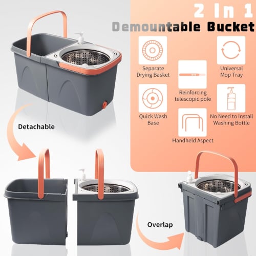 باهرة ممسحة الارضيات الدوارة المطورة مستطيل لتنظيف...