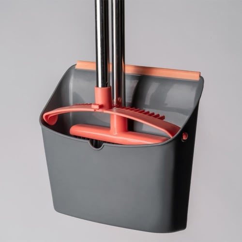 باهرة طقم مكنسة وجاروف بمقبض طويل لتنظيف جميع الار...