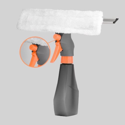 باهرة بخاخ ماء مدمج 3 في 1 وممسحة زجاج ومنشفة لتنظ...