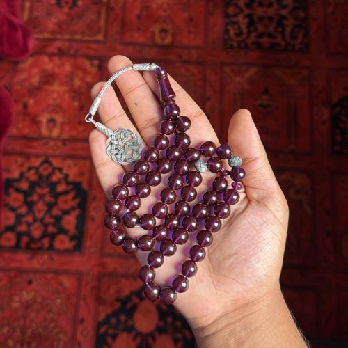 زعفراني طربزونة و فواصل فضة ( لون حرباء )
