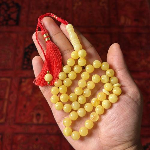 كهرمان طبيعي كركوشة حياكة يدوية