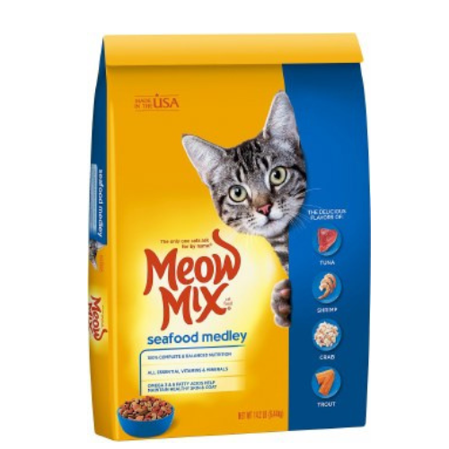 مياو ميكس متنوع المأكولات البحرية مع الروبيان والت...