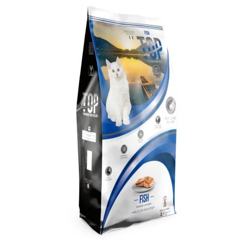 توب اكل قطط بالسمك 3كجم top cat fish 3 kg