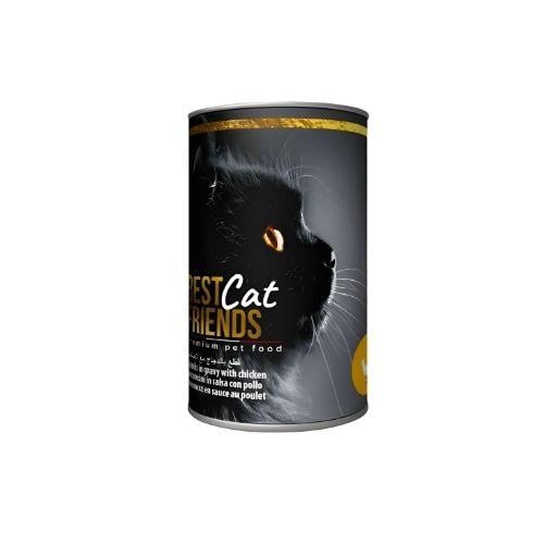 طعام رطب بيست فريندز للقطط البالغة - قطع الدجاج با...