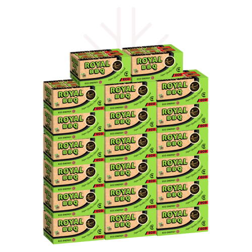 20 كرتون - فحم رويال الأخضر - فحم سداسي 10 كيلو