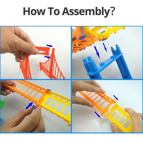 لعبة تعليمية تركيب السكك الحديدية تعمل بالبطارية 4...