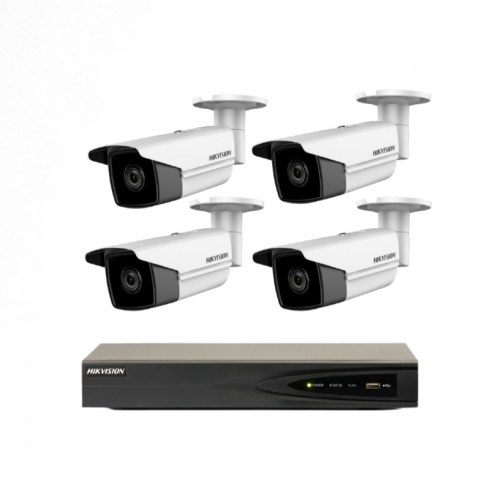مجموعة كاميرات شبكية 8 ميجـا IP - مع جهاز تسجيل 4...