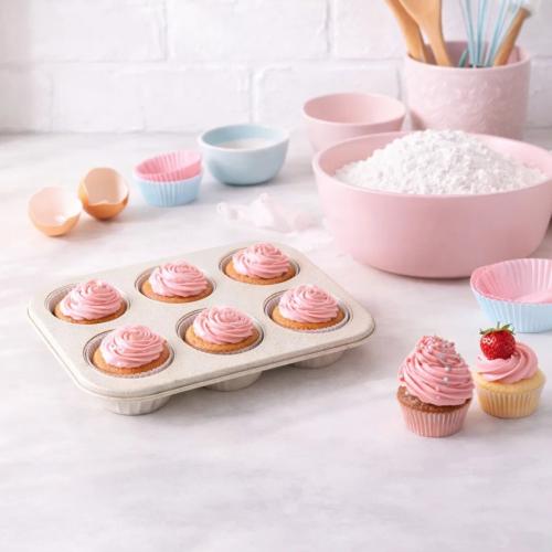 قالب كوب كيك 6 خانة مزخرف دروبينا Cream