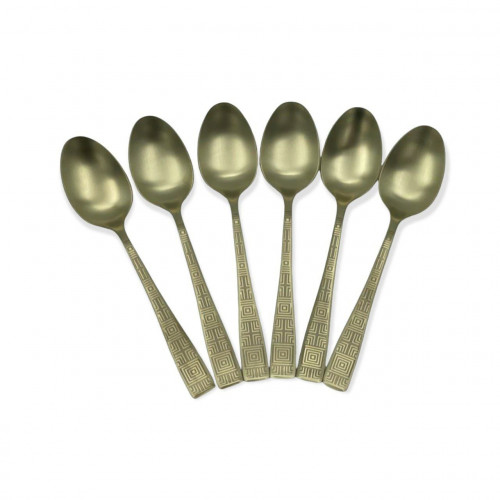 ملاعق اكل drobina ذهبي ليزر مات