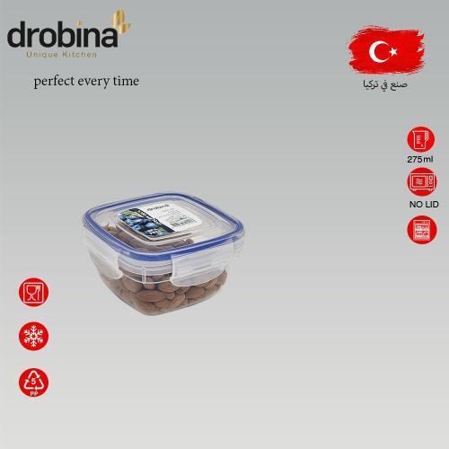 حافظة طعام تركي drobina مربع 275 مل