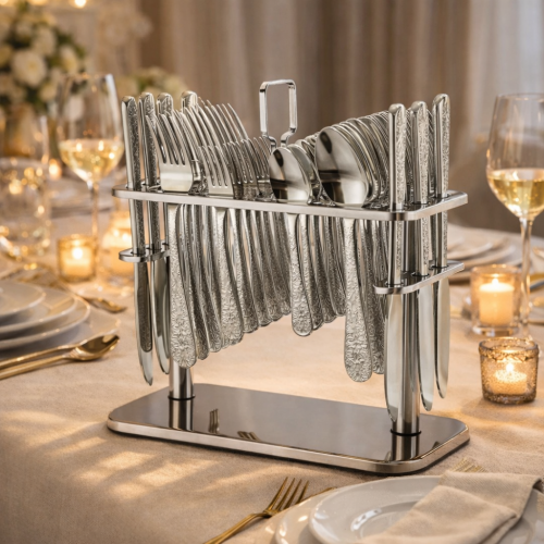 طقم ملاعق 30 قطعة فضي drobina