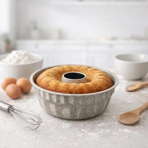 قالب كيك بعامود مزخرف26سم دروبينا Grey