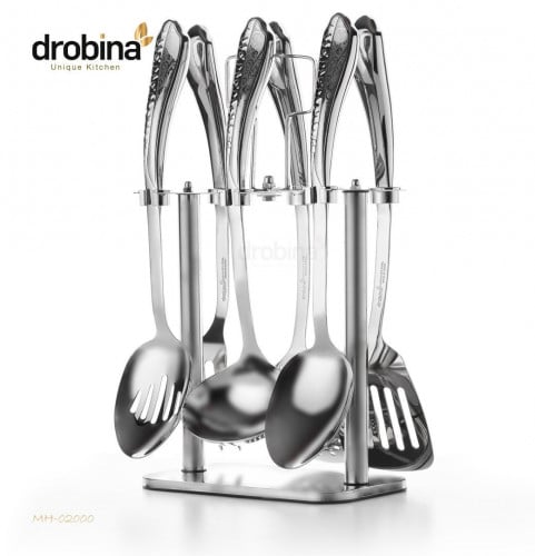 طقم ملاعق غرف 7 قطع فضي drobina