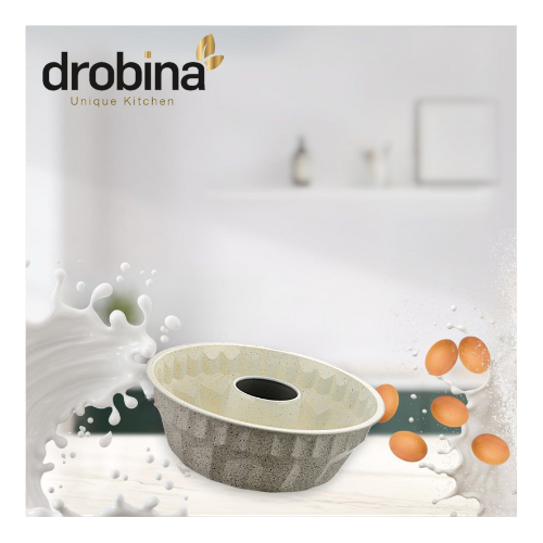 قالب كيك بعامود مزخرف26سم دروبينا Grey