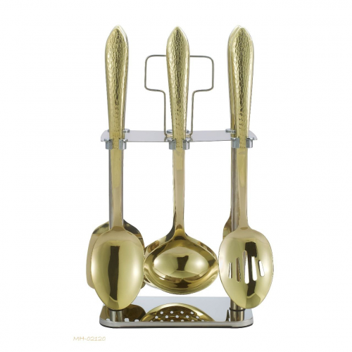 طقم ملاعق غرف 7 قطع ذهبي كامل drobina