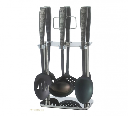 طقم ملاعق غرف 7 قطع أسود مات drobina