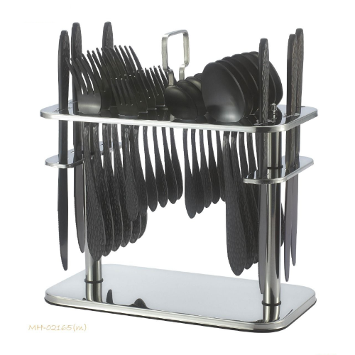 طقم ملاعق 30 قطعة أسود مات drobina