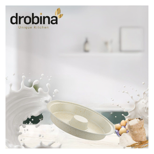 قالب كيك بعامود 25سم مسطح دروبينا Cream