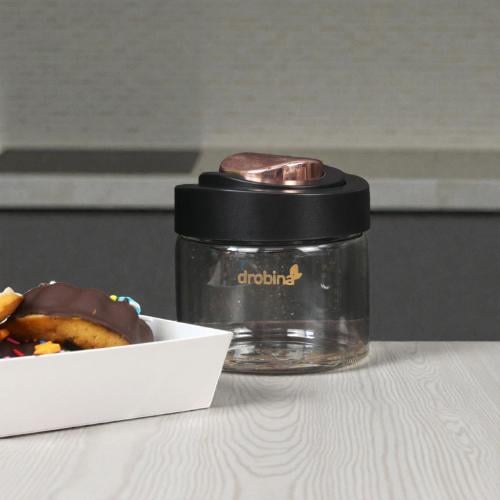 مرطبان زجاج 0.50 لتر اسود B- drobina