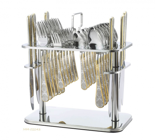 طقم ملاعق 30 قطعة ذهبي drobina