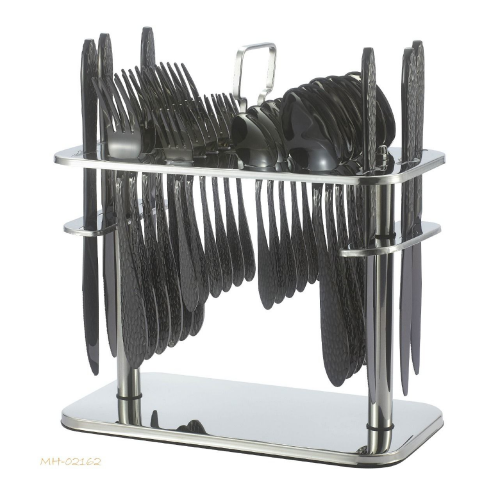 طقم ملاعق 30 قطعة أسود كامل drobina