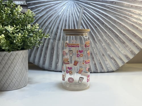 كوب زجاج شفاف بتصميم دانكن