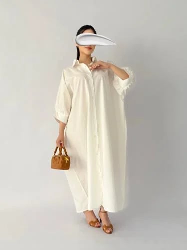 Off-white shirt dress