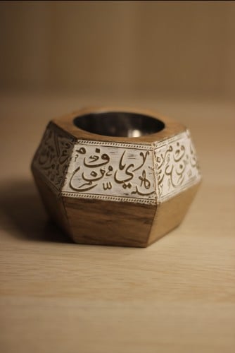 مبخرة خشب هندية أبيض