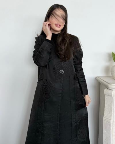 Z365 / قماش جاكار مشجر قصة بليزر مبطن مع جيوب