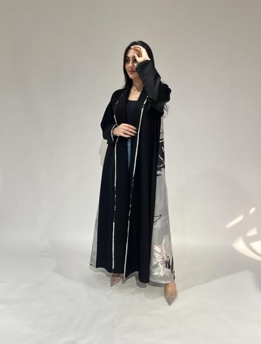 Z203 / قماش كريب مينيمات وجاكار مشجر بالخلف