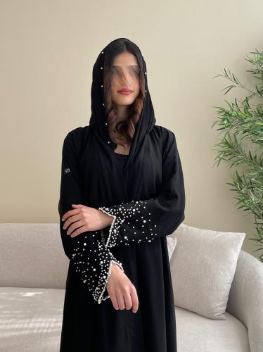 Z256 / قماش كريب كوبرا وشك لولو طرف الكم