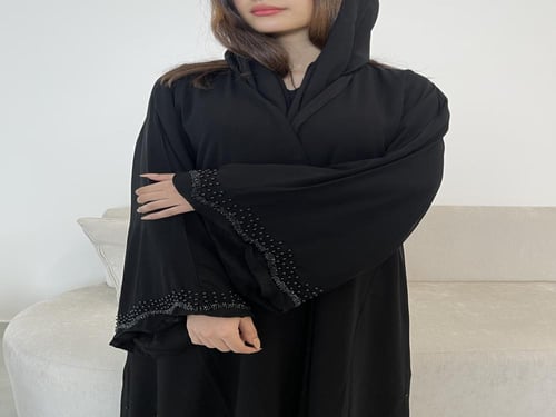 Z264 / قماش دبل شيفون وشك لولو متوفره ابيض واسود