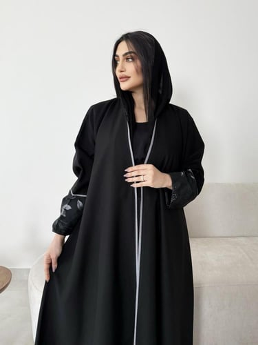 Z291 / قماش كريب مينيمات مع اورقنزا مشجر بالخلف