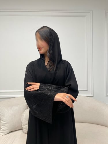 Z66 / قماش لمياء وتطريز اسود