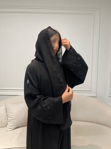 Z66 / قماش لمياء وتطريز اسود