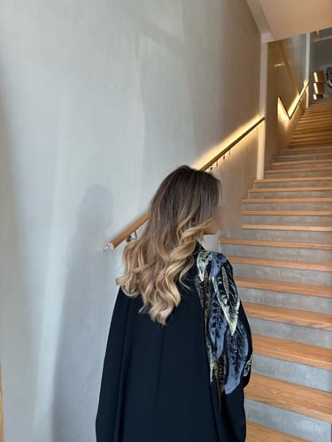 Z87 / قماش كريب ورسم يدوي مع خرز