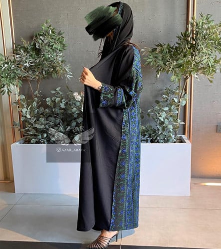 قماش كريب بحريني مطرز