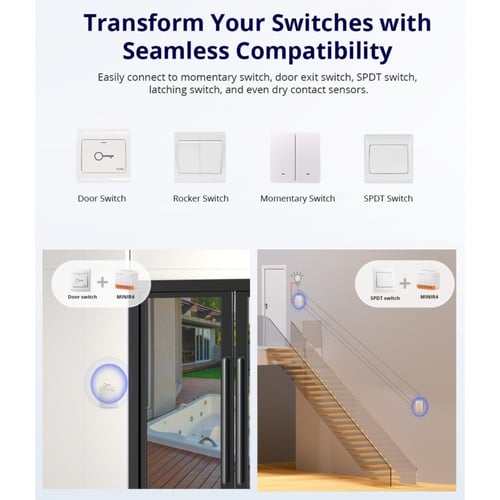 مفتاح واي فاي ذكي ثنائي الاتجاه من مينير4 - مفتاح...