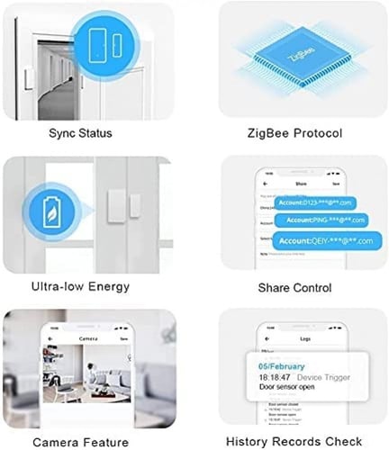 مستشعر نافذة والباب اللاسلكي - ابيض